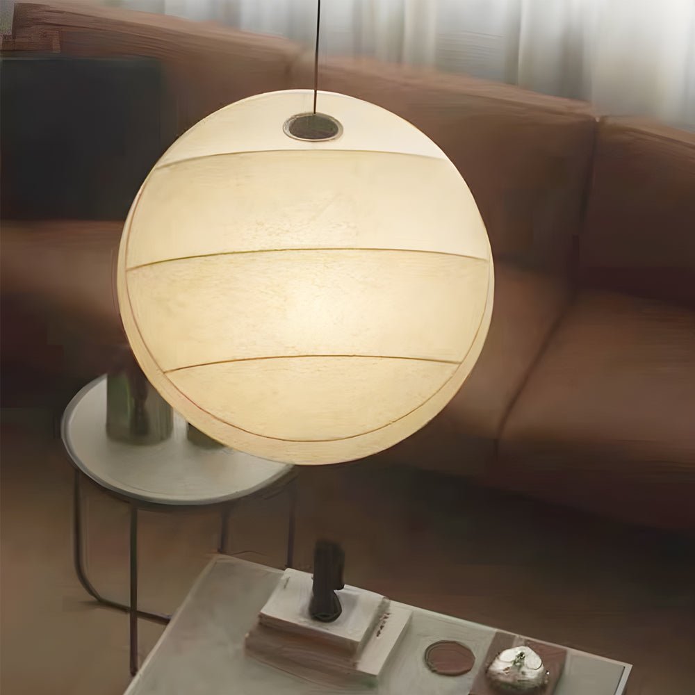 Wabi-Sabi Silk Fabric Ball Chandelier — Iron, Minimalist, 3000K LED, Available in 4 Sizes