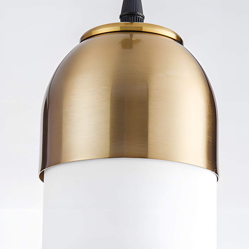 Long Tube Glass Bottle Mini Pendant — Modern, LED 3000K Warm White, Hardwired, 3.9" × 15.7"