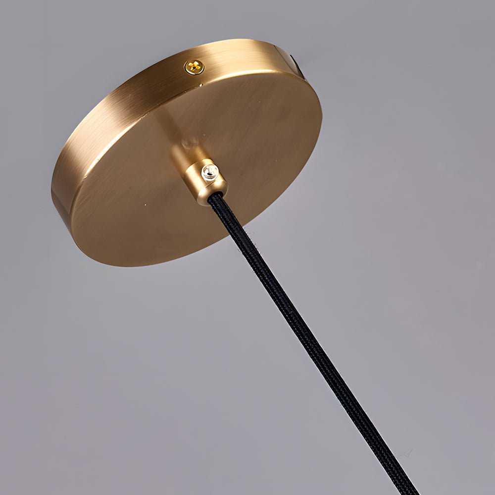 Modern Crystal Mini Pendant — Copper Finish, E14, 3-Step Dimming, 59" Adjustable Cord