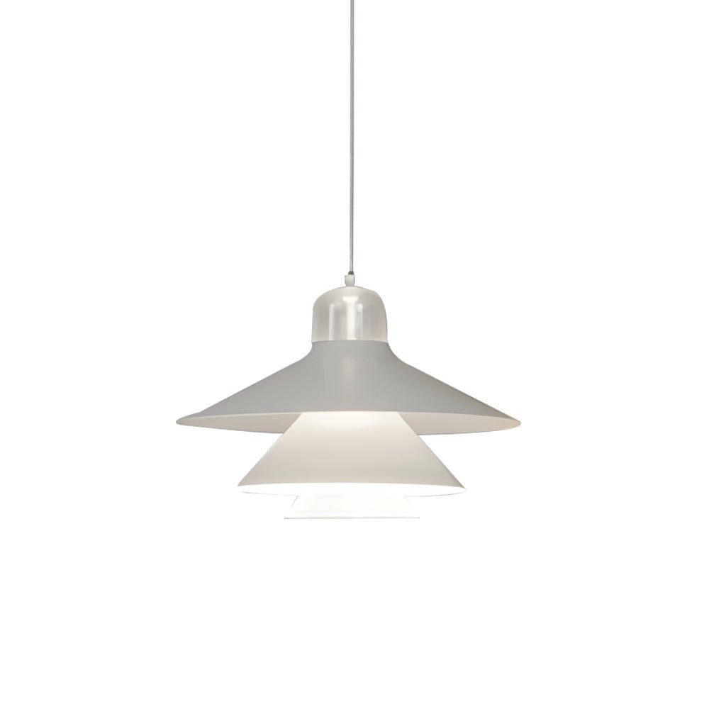 Minimalist Iron and Glass Pendant — Modern Postmodern, LED 3000K, 11.8" or 15.7"