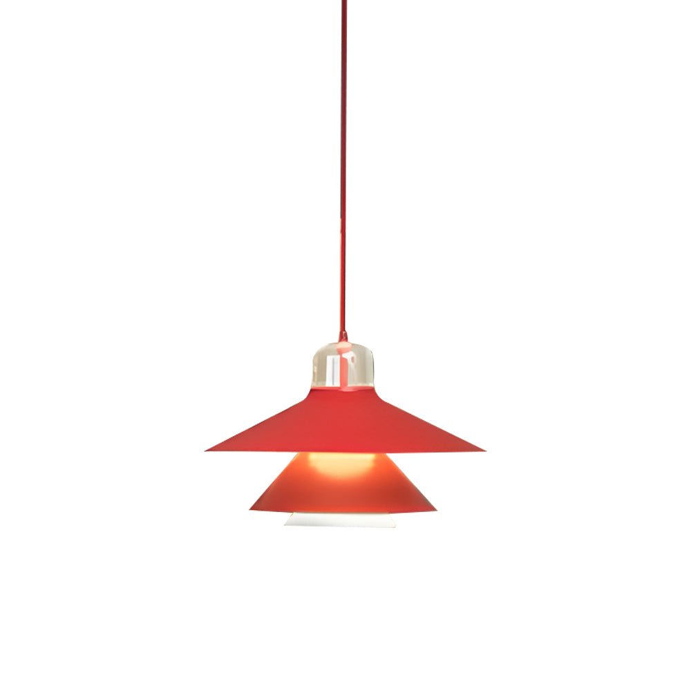 Minimalist Iron and Glass Pendant — Modern Postmodern, LED 3000K, 11.8" or 15.7"