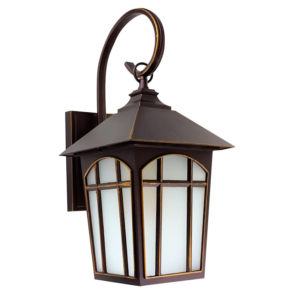 Modern Retro Outdoor Wall Sconce — Iron and Glass, IP54 Weatherproof, 3000K Warm White