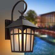 Modern Retro Outdoor Wall Sconce — Iron and Glass, IP54 Weatherproof, 3000K Warm White
