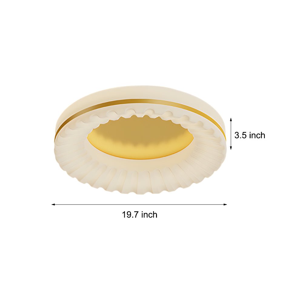 Modern Round Acrylic LED Ceiling Light Fixture with Three-Step Dimming