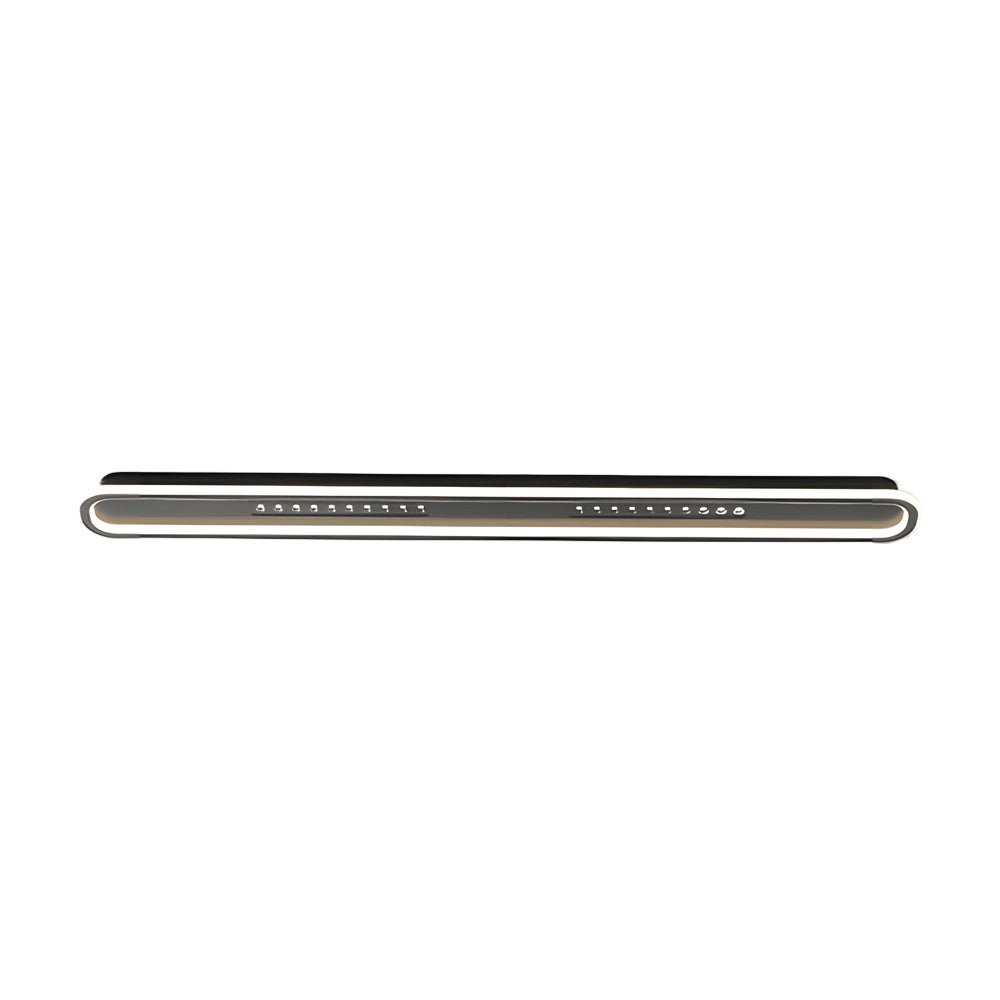 modern ceiling light fixture with simple rounded rectangular design and three step dimming