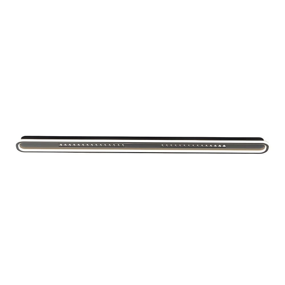 modern ceiling light fixture with simple rounded rectangular design and three step dimming