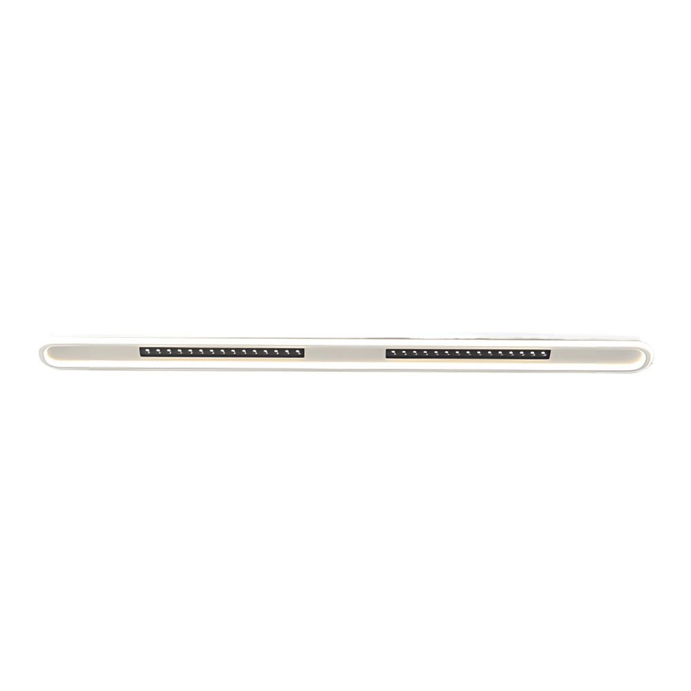 modern ceiling light fixture with simple rounded rectangular design and three step dimming