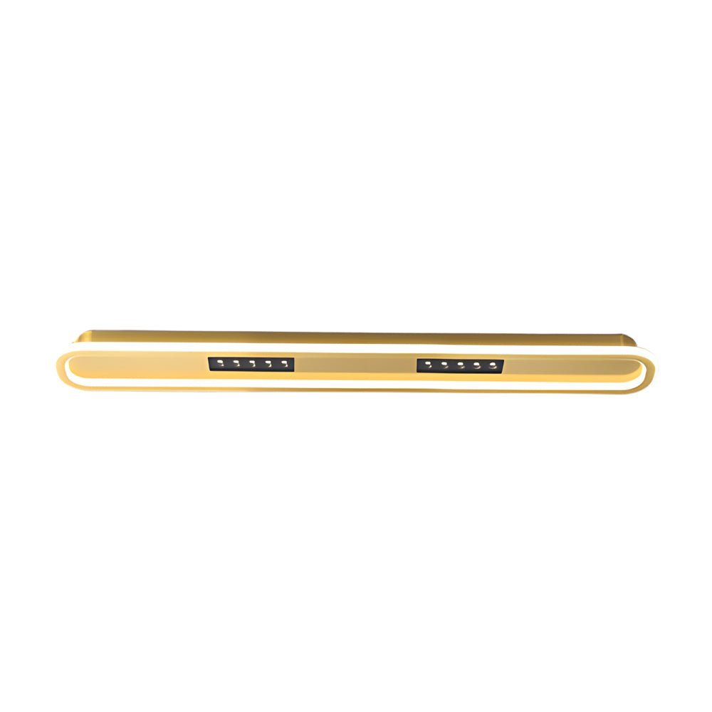 modern ceiling light fixture with simple rounded rectangular design and three step dimming