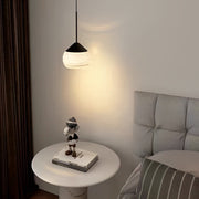 Screw-Thread Acrylic Ball Mini Pendant — Transparent + Black, LED 3000K, Adjustable 98.4" Cord
