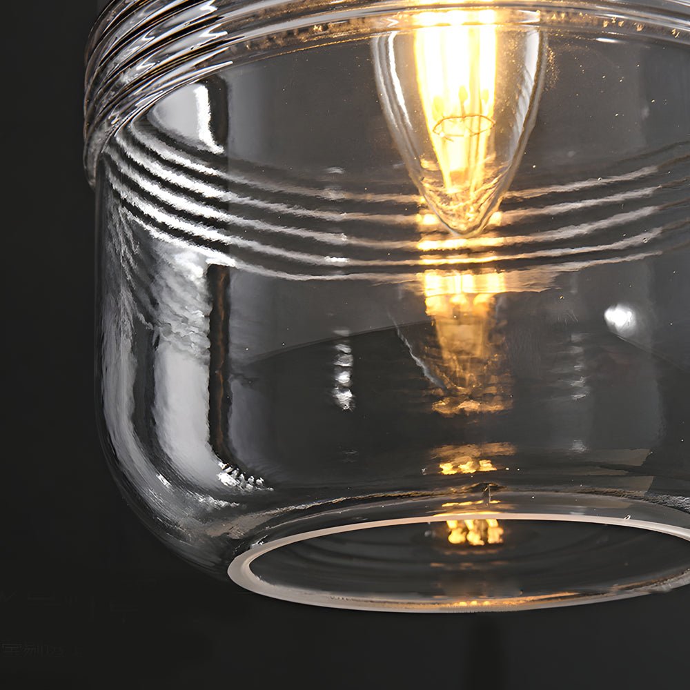 Modern Semi-Threaded Glass Mini Pendant — Copper, E14, Three-Step Dimming