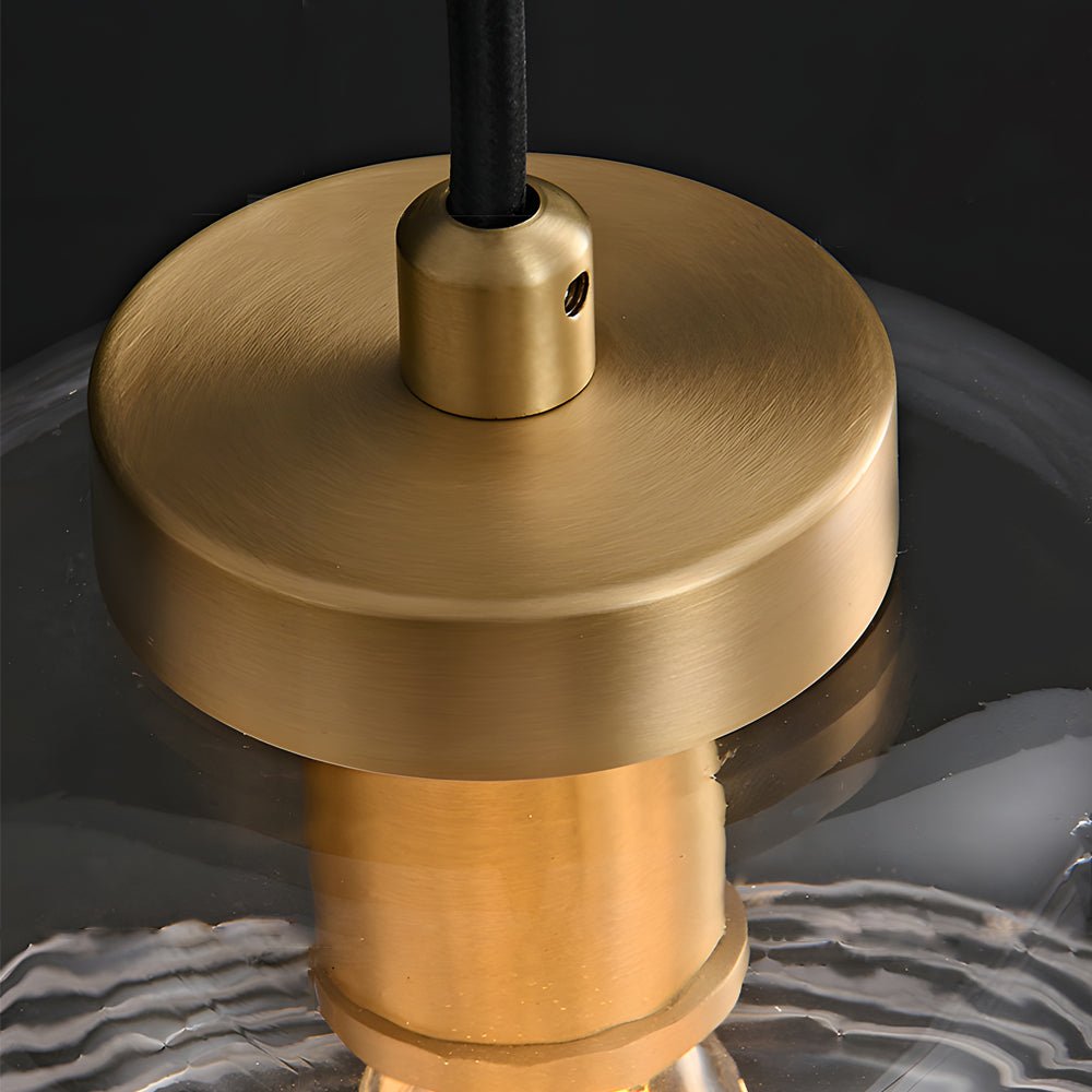 Modern Semi-Threaded Glass Mini Pendant — Copper, E14, Three-Step Dimming
