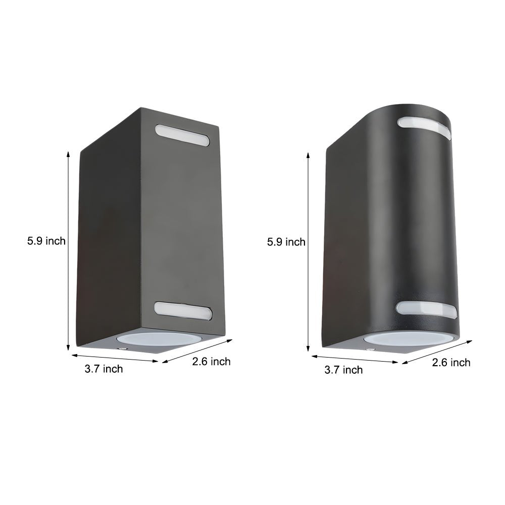 Simple Square Waterproof LED Outdoor Wall Lights with Up and Down Lighting