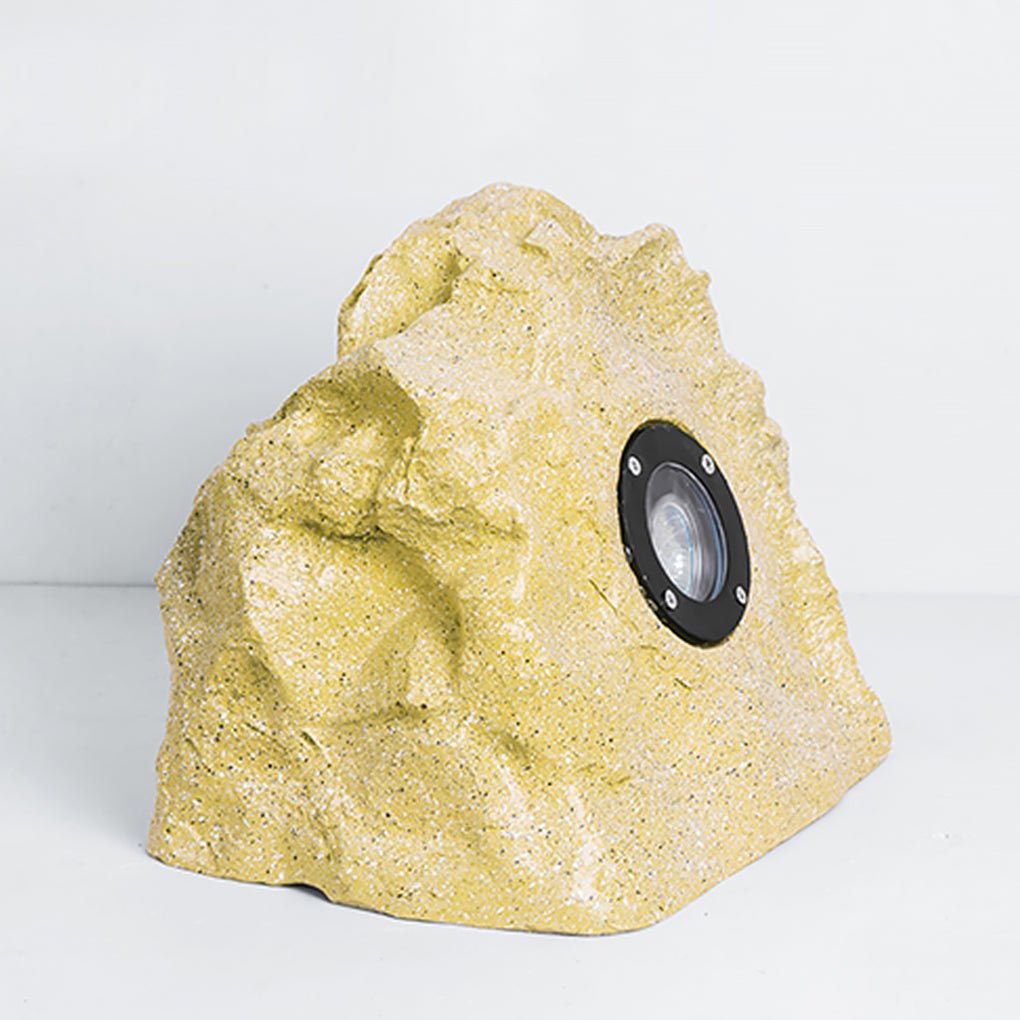 Stone-Inspired Outdoor Garden Light — Resin, Warm White LED, IP54 Weatherproof