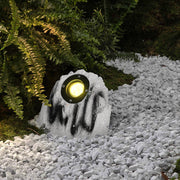 Stone-Inspired Outdoor Garden Light — Resin, Warm White LED, IP54 Weatherproof