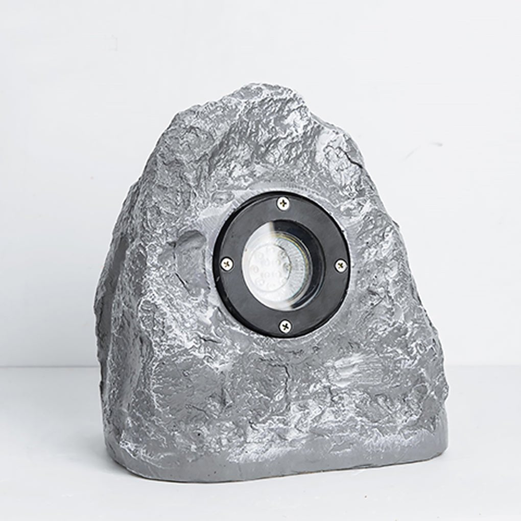 Stone-Inspired Outdoor Garden Light — Resin, Warm White LED, IP54 Weatherproof