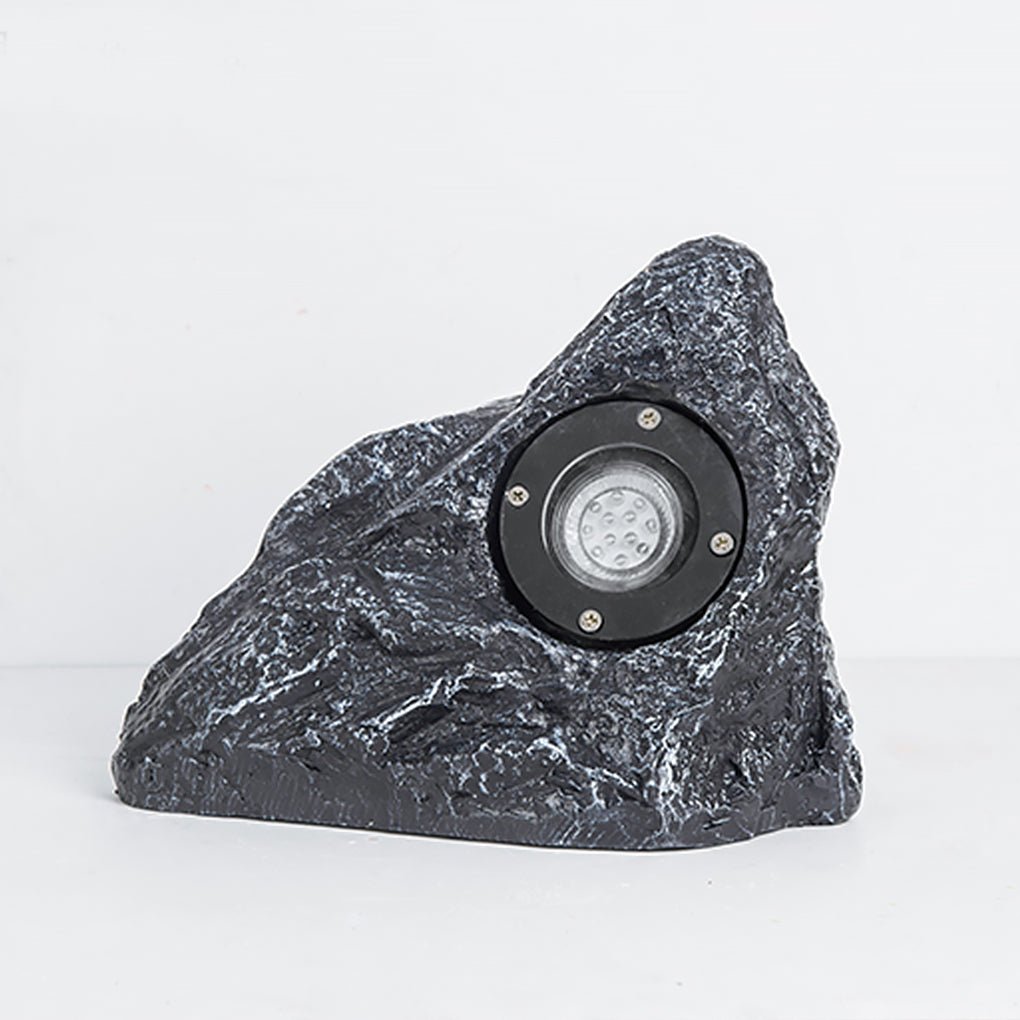 Stone-Inspired Outdoor Garden Light — Resin, Warm White LED, IP54 Weatherproof