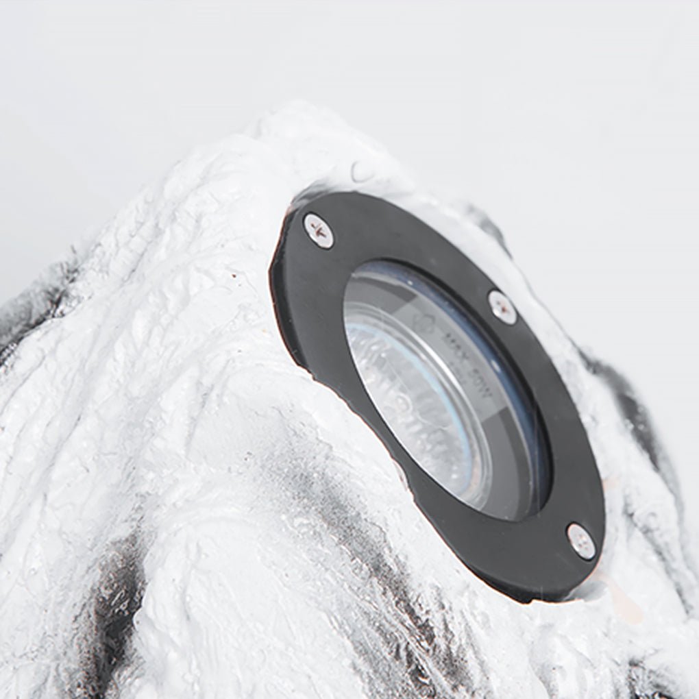 Stone-Inspired Outdoor Garden Light — Resin, Warm White LED, IP54 Weatherproof