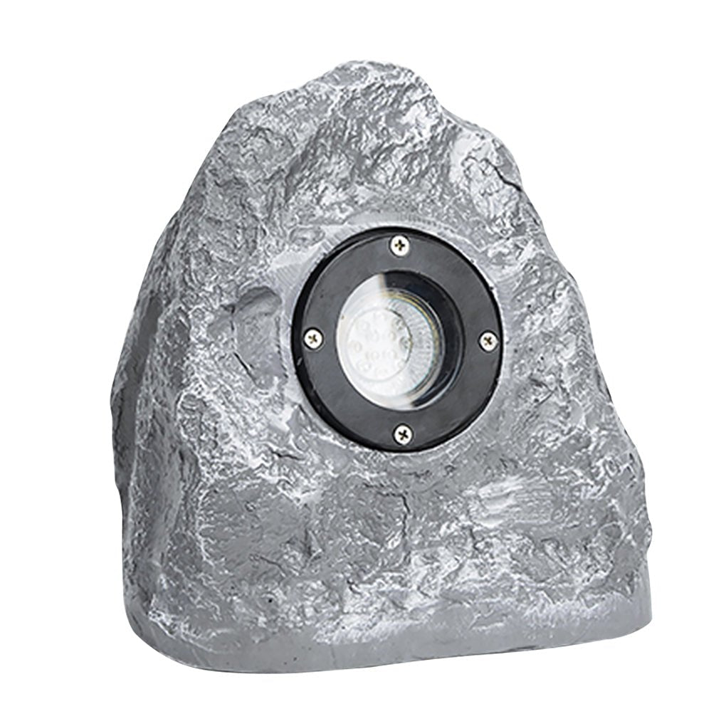 Stone-Inspired Outdoor Garden Light — Resin, Warm White LED, IP54 Weatherproof