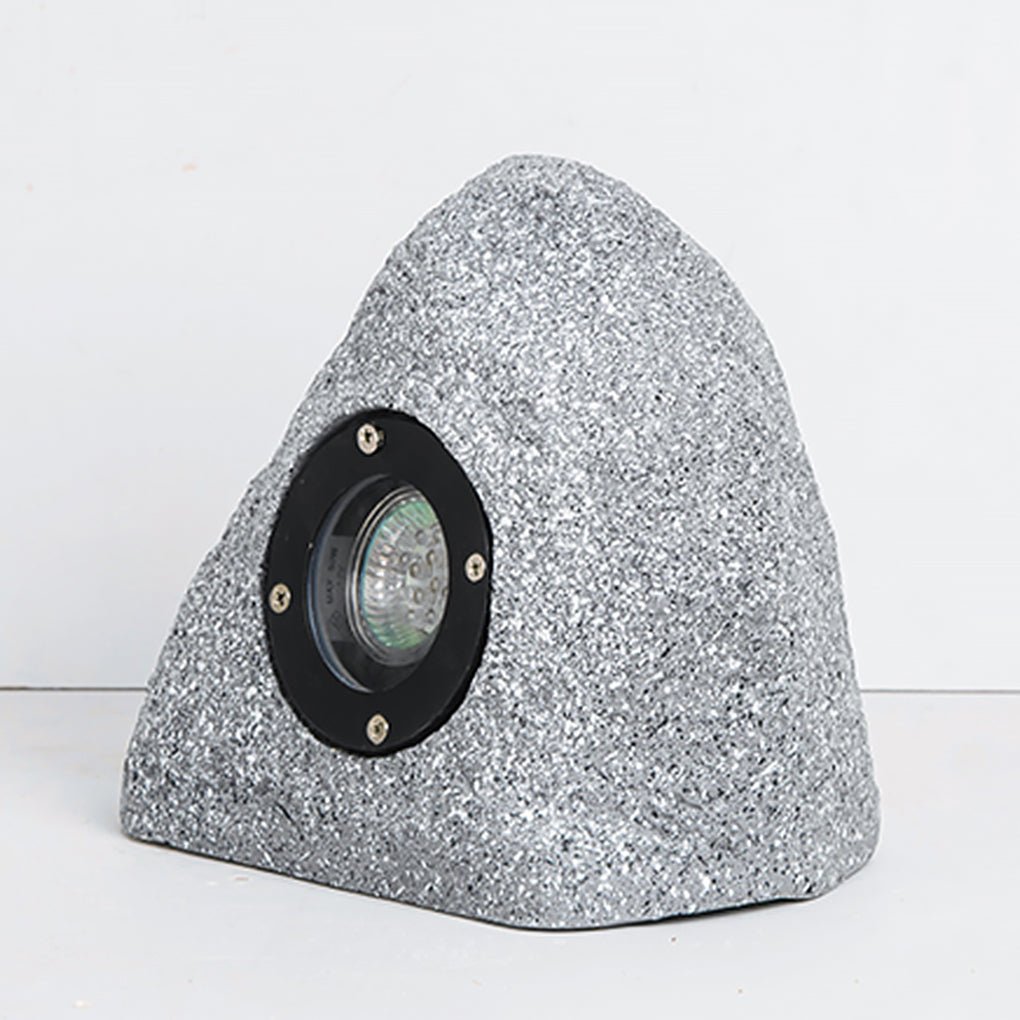 Stone-Inspired Outdoor Garden Light — Resin, Warm White LED, IP54 Weatherproof