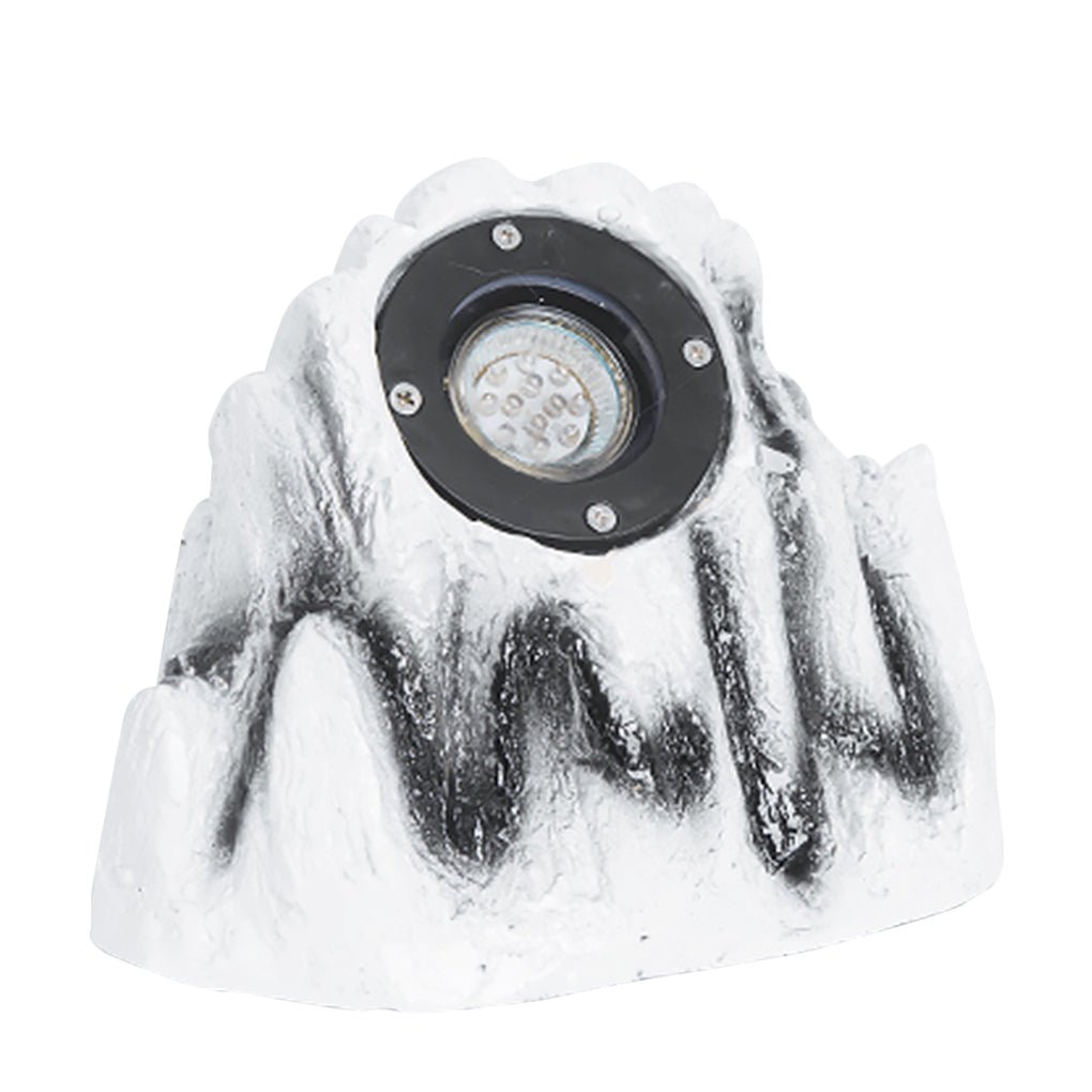 Stone-Inspired Outdoor Garden Light — Resin, Warm White LED, IP54 Weatherproof
