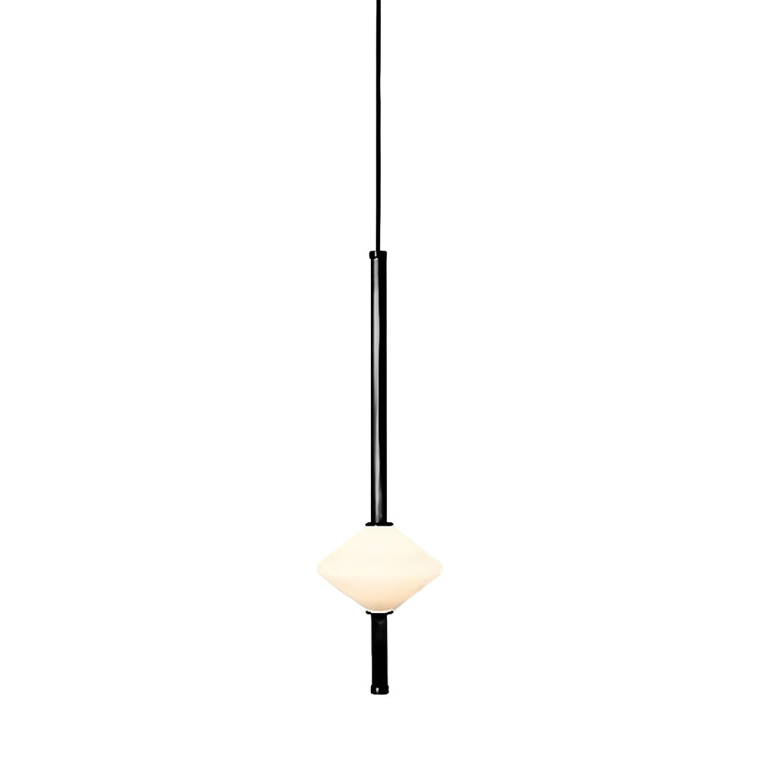 Minimalist Geometric Mini Pendant — Aluminum and Glass, LED, 7W / 14W, 1- or 2-Light, Adjustable Height