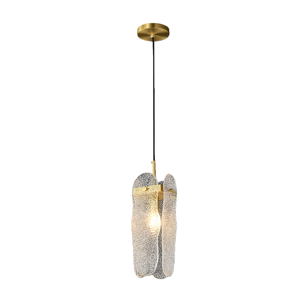 Brass and Glass Pendant Light — Solid Copper Body, E14, Three-Color Dimming, 1- or 2-Light, 1.8m Adjustable Chain