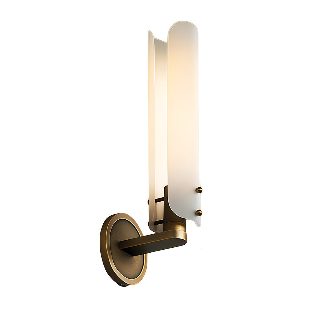 Art Deco Linear Wall Sconce — Solid Brass and Glass, E14, 3-Step Dimming, 1-, 2-, or 4-Light