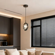 Minimalist Glass Pendant Light — Matte Black Iron-Aluminum, LED 9W–27W, 1- or 3-Light, Adjustable Chain