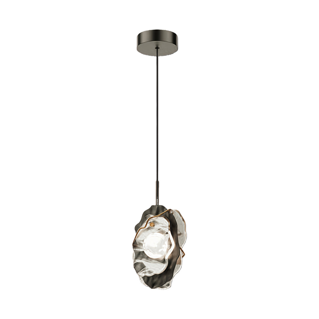 Minimalist Glass Pendant Light — Matte Black Iron-Aluminum, LED 9W–27W, 1- or 3-Light, Adjustable Chain
