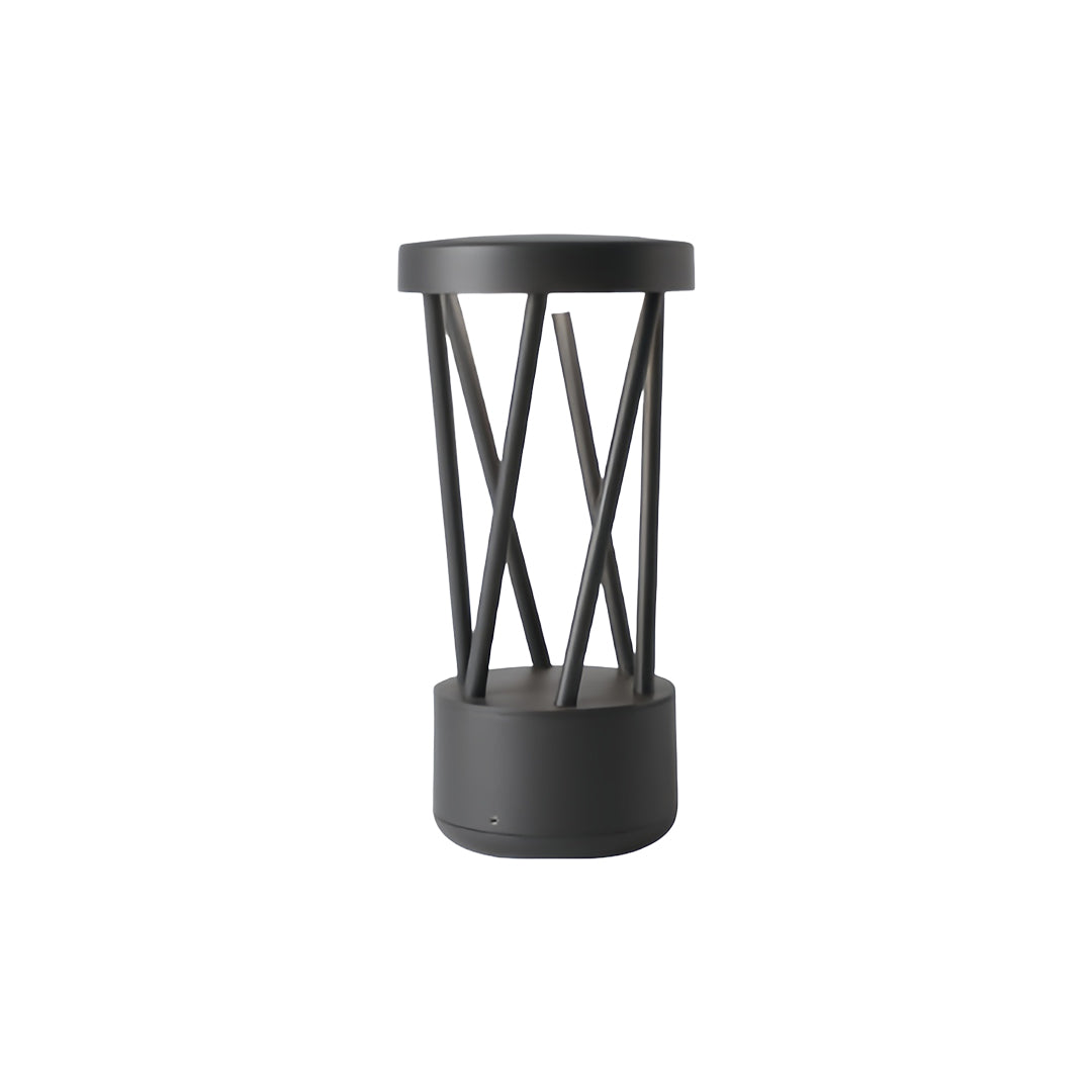 Modern Outdoor Bollard Path Light — Sand-Black Aluminum, LED, IP54, 300mm or 500mm