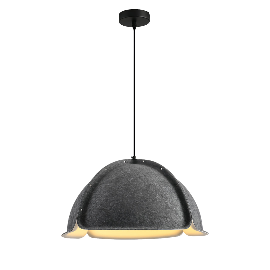 Hat-Shape PET Felt Pendant Light — Iron Frame, Adjustable Height, E27, 23.6" or 31.5"