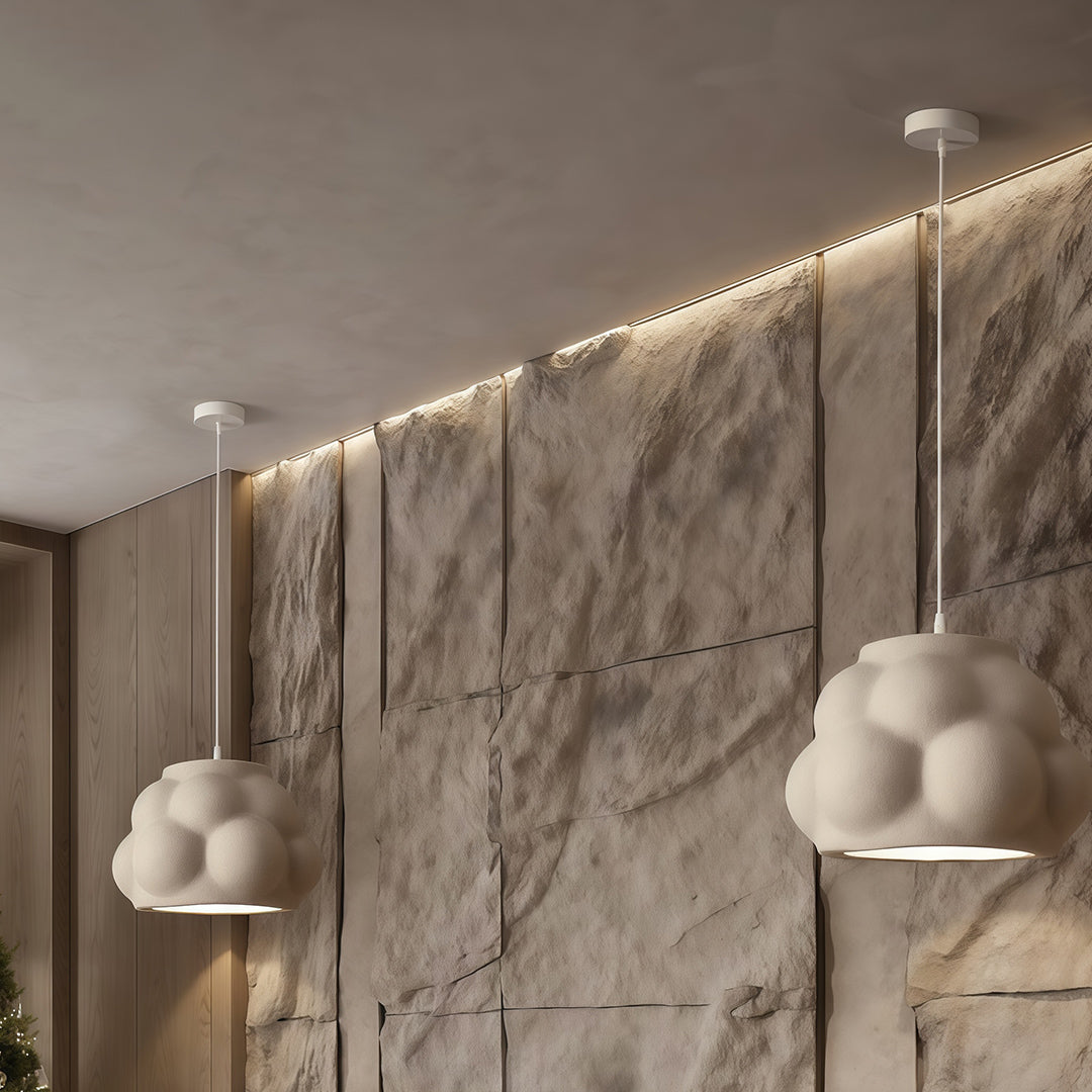 French-Style Single Pendant Light — Metal and Frosted PS Glass, E27, 15.75" Wide, 59.1" Adjustable Chain