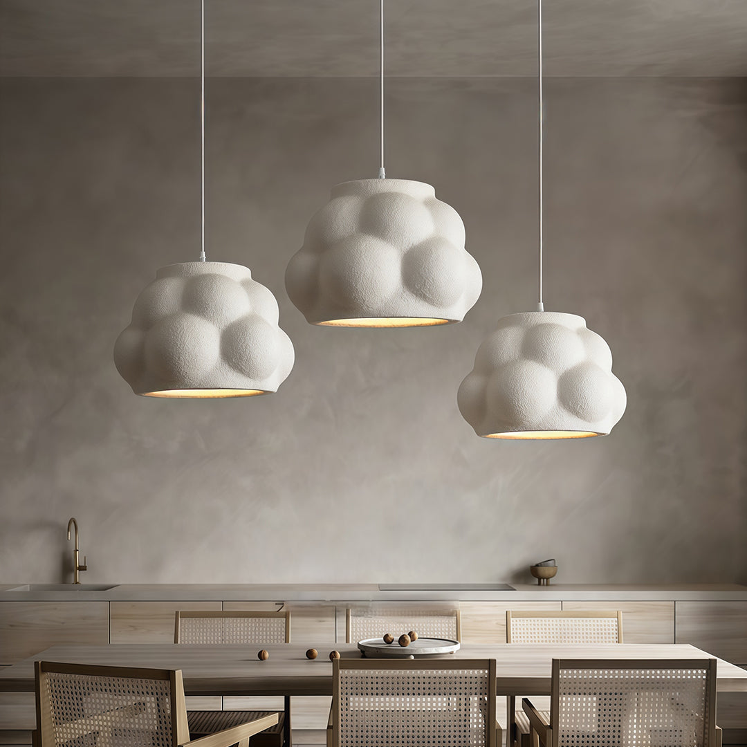 French-Style Single Pendant Light — Metal and Frosted PS Glass, E27, 15.75" Wide, 59.1" Adjustable Chain