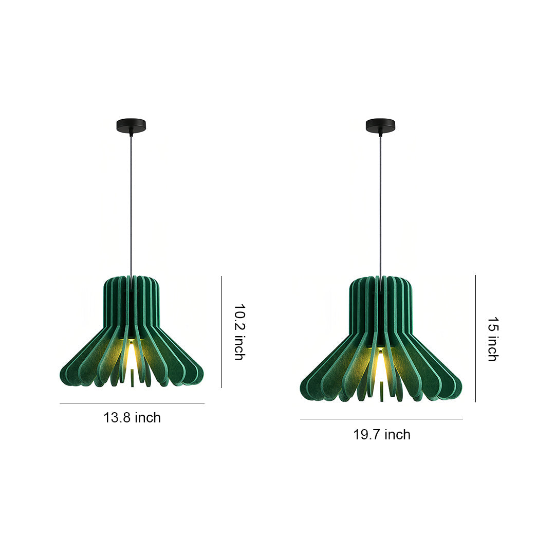 Acoustic PET Felt Pendant Light — Iron, Sound-Dampening, E27, 13.8" or 19.7", Adjustable Chain
