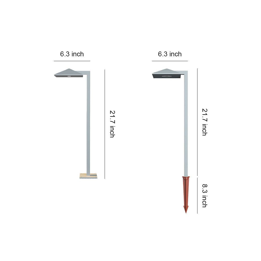Modern Minimalist Plug-in Pathway Light — Aluminum & Glass, 7W LED, IP54, 21.65" Height