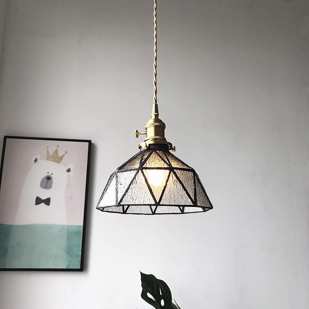Industrial Lantern Mini Pendant — Glass and Metal, 4W LED 3000K, 39" Adjustable Cord