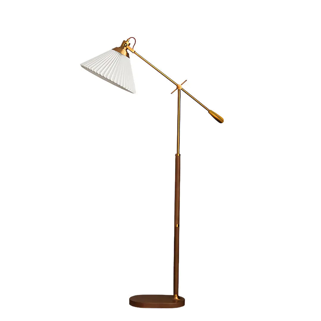 Retro Adjustable Floor Reading Lamp with Swing Arm for Bedroom Tasks Luxe