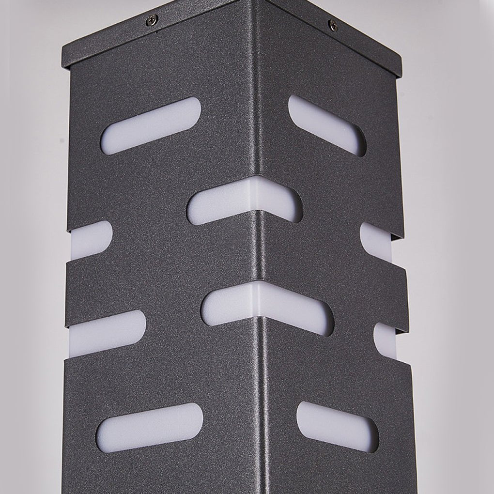 sleek and durable modern rectangular outdoor bollard lights