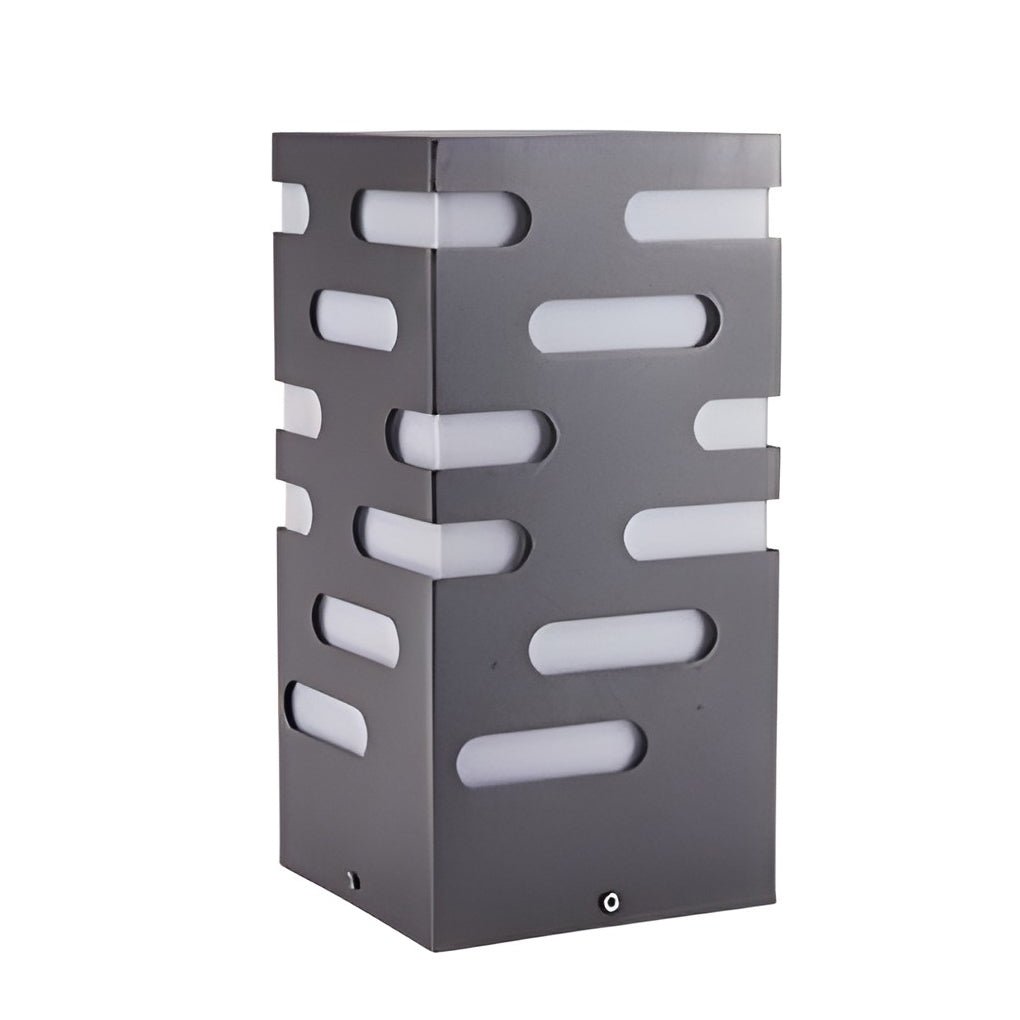 sleek and durable modern rectangular outdoor bollard lights