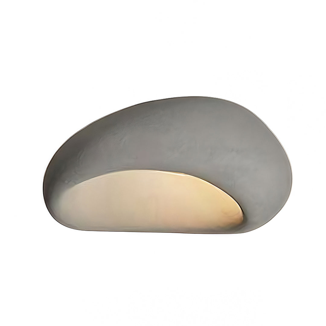 Art Deco Wabi-Sabi Flush Mount / Pendant — White Metal, PS Diffuser, 12W Dimmable, Remote Control