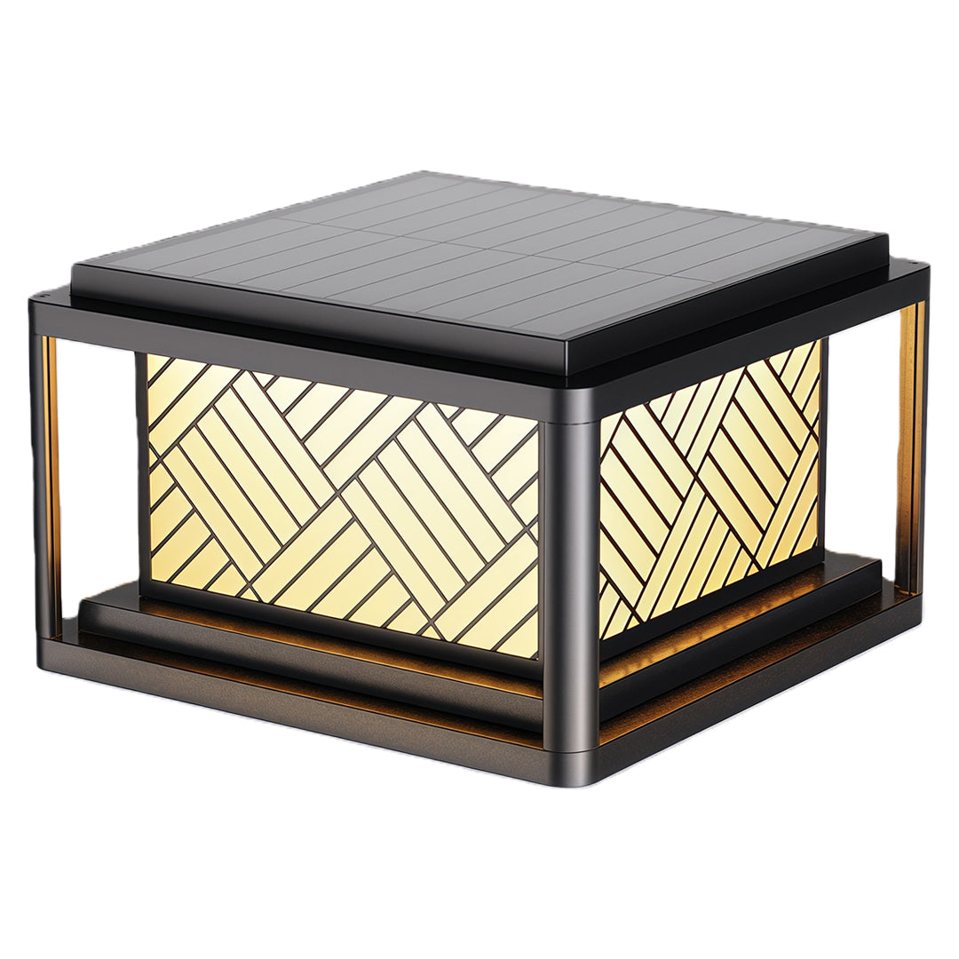 Modern Outdoor LED Pillar Light — Aluminum & Acrylic, Solar or Wired, IP54, 25CM / 30CM / 40CM