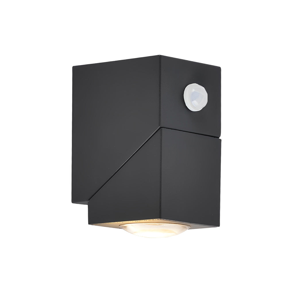 Adjustable Up/Down Outdoor Wall Sconce — Black Aluminum, COB 4000K, IP65, 1- or 2-Light, Optional Motion Sensor