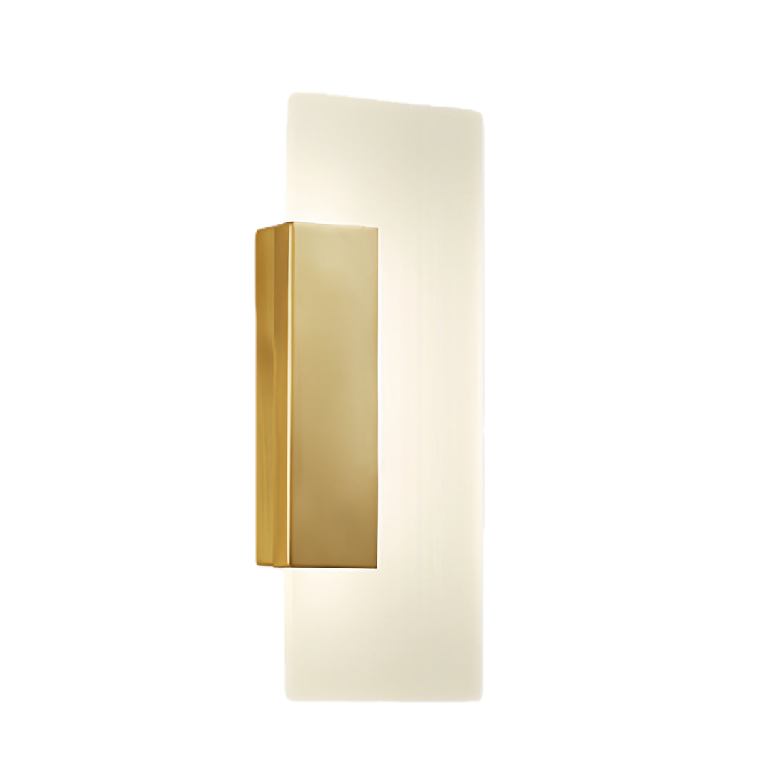 Minimalist Brass Wall Sconce — Full-Copper, Integrated LED, 4W, 4000K, Acrylic Shade, Black/Gold or Copper Finish