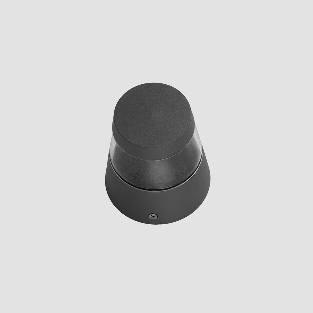 Modern Bollard Landscape Light — Sand-Gray Aluminum, 5W LED, 3000K Warm White, IP54 Weatherproof