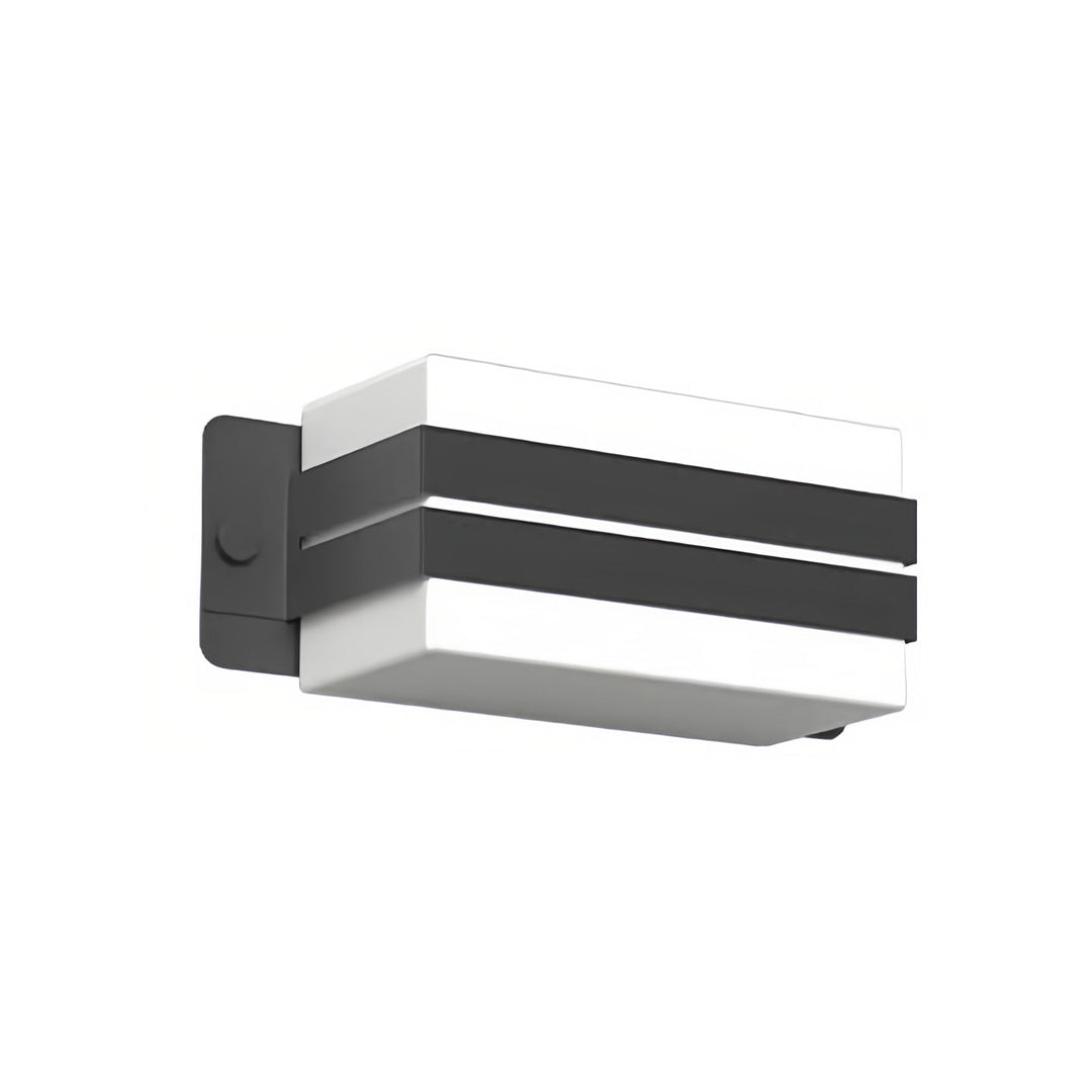 Geometric Minimalist Outdoor Wall Sconce — Stainless Steel, 12W LED, IP65 Weatherproof, Black or White
