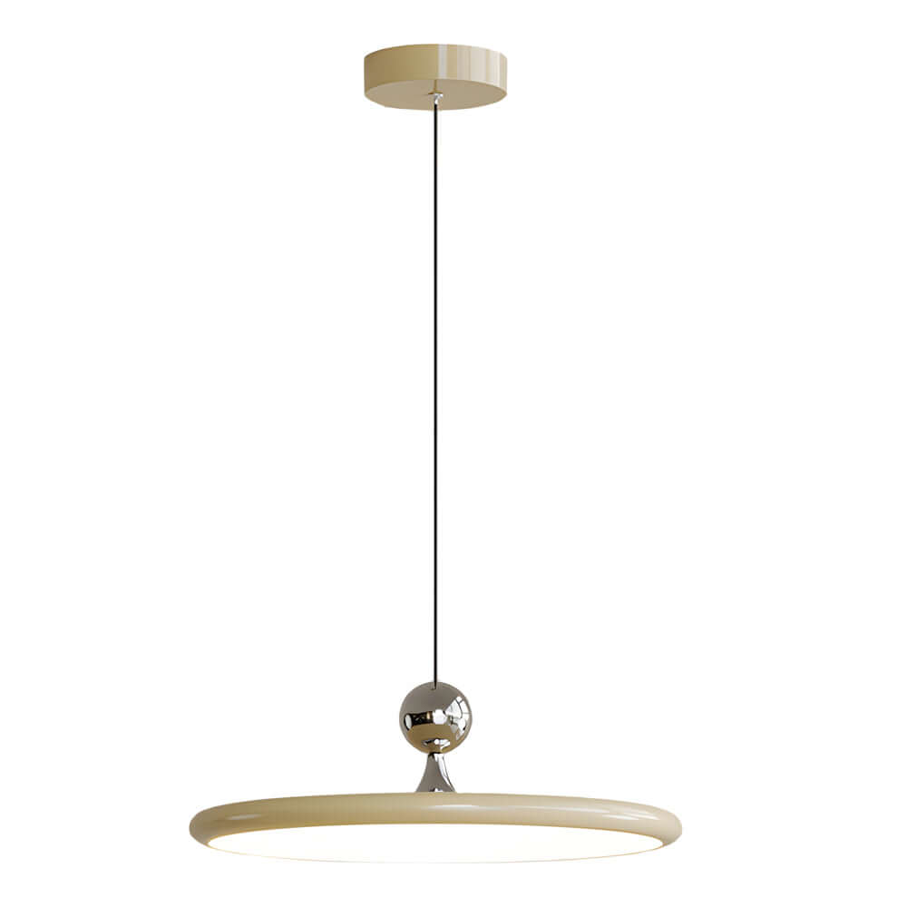 UFO Disc Pendant Light — Iron, Acrylic, 15.75" Wide, 3-Step Dimming (3000K/4500K/6000K), RA≥97