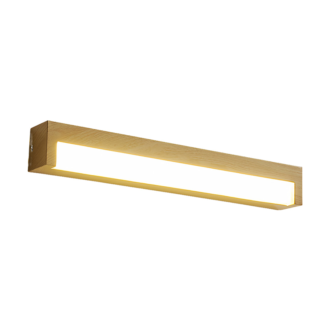 Wood Grain Wall Sconce — Iron with Acrylic Shade, LED, 3-Step Dimming, 35cm / 50cm