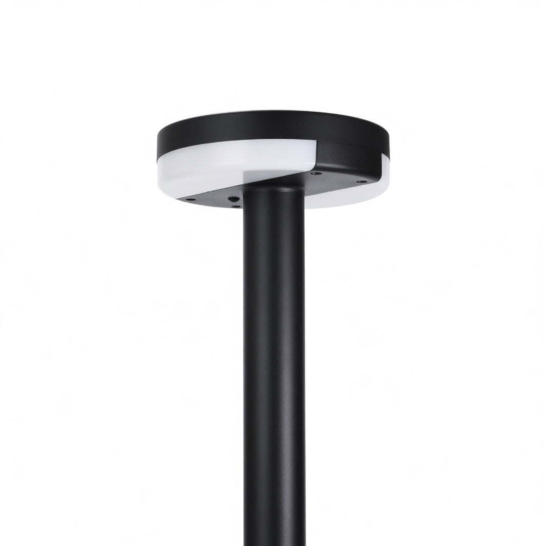 Modern Minimalist Outdoor Path Light — Sand-Black Die-Cast Aluminum, LED, Solar / Hardwired, IP65, 24"–48" Heights