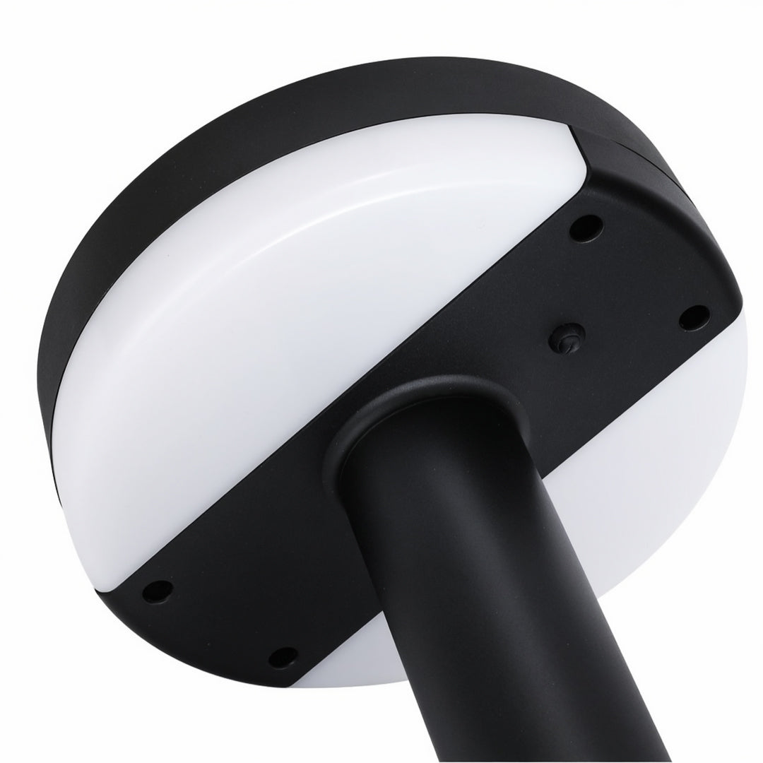 Modern Minimalist Outdoor Path Light — Sand-Black Die-Cast Aluminum, LED, Solar / Hardwired, IP65, 24"–48" Heights
