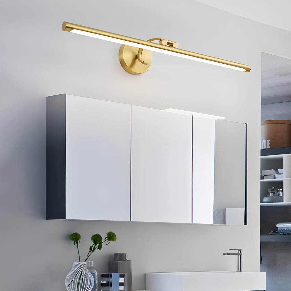 Rotatable Copper LED Vanity Light Bar — Copper or Black, 3-Step Dimming, 3000K/4500K/6000K, Over-Mirror